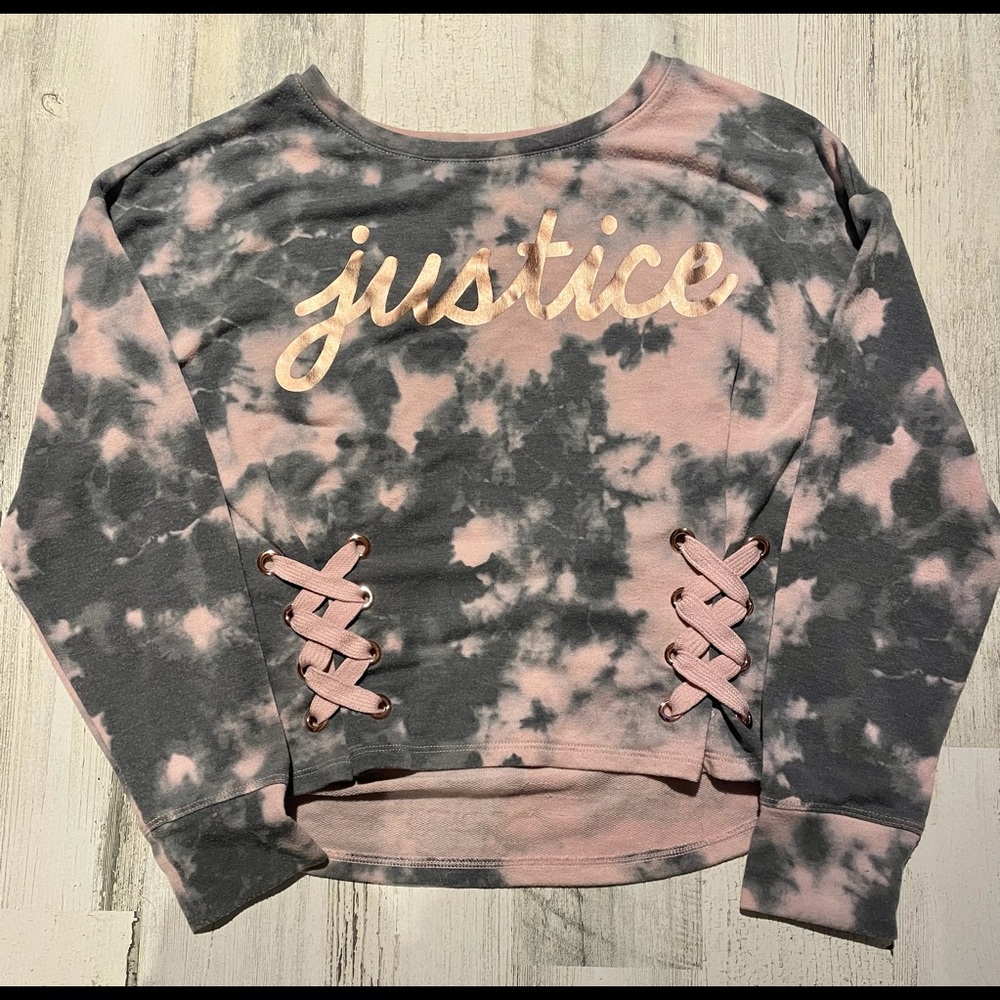Justice long sleeve light sweatshirt size 12